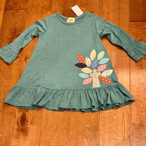 NEW WITH TAGS Toddler Girls Abeille Boutique Dress - 3T - Green